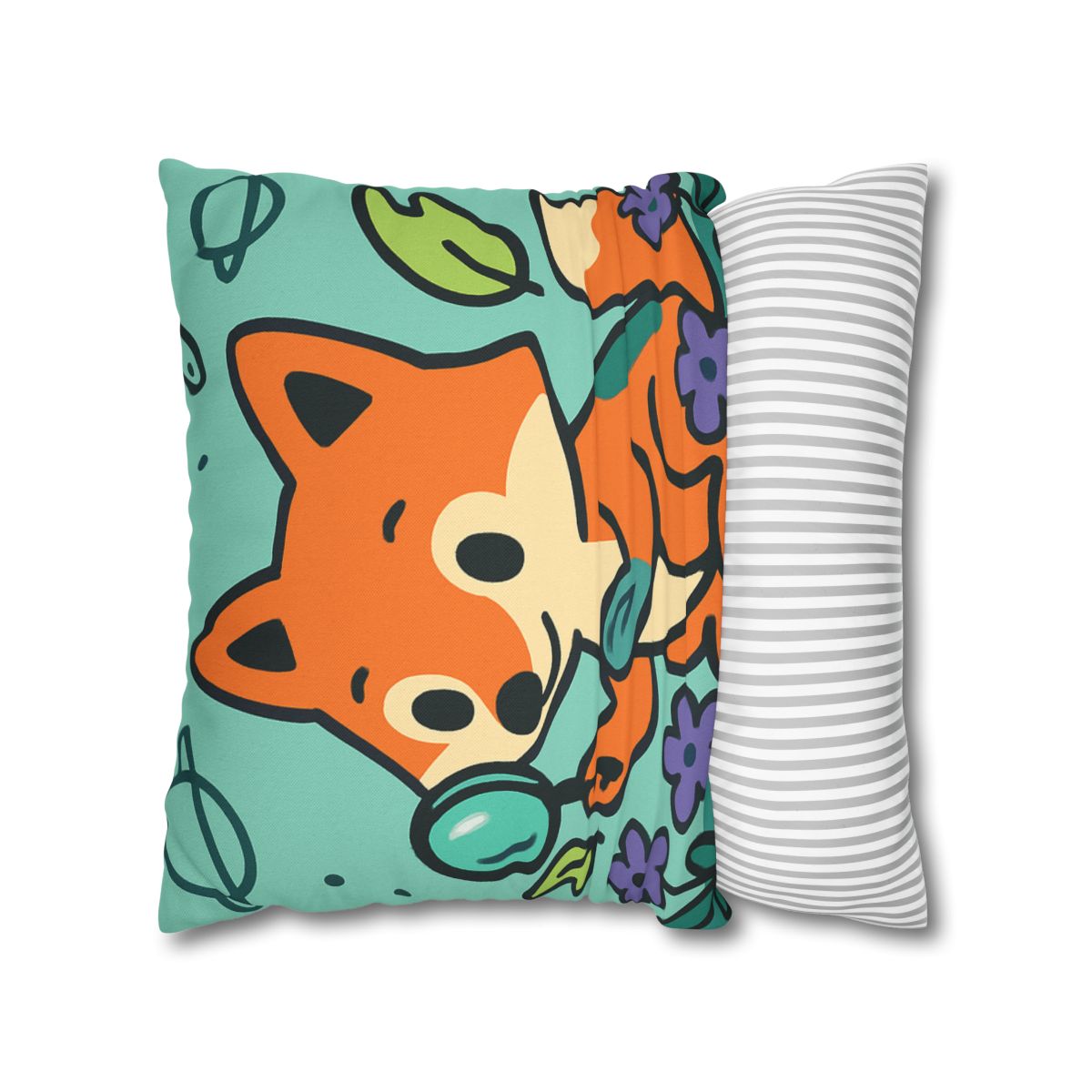 Galaxy Garden Fox soft cotton pillow cases