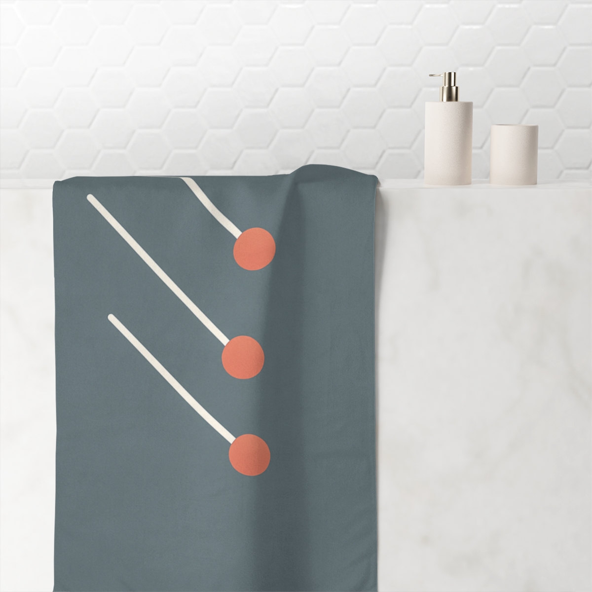 Diagonal Comet Trail Trio soft cotton towels