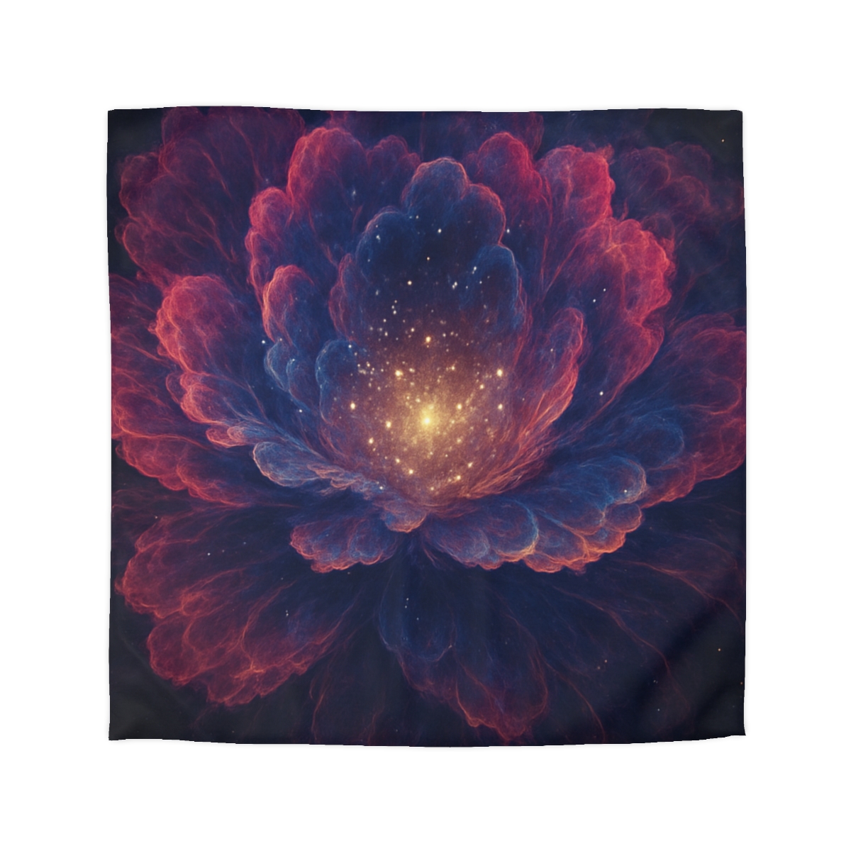 Fractal Nebula Bloom custom duvets