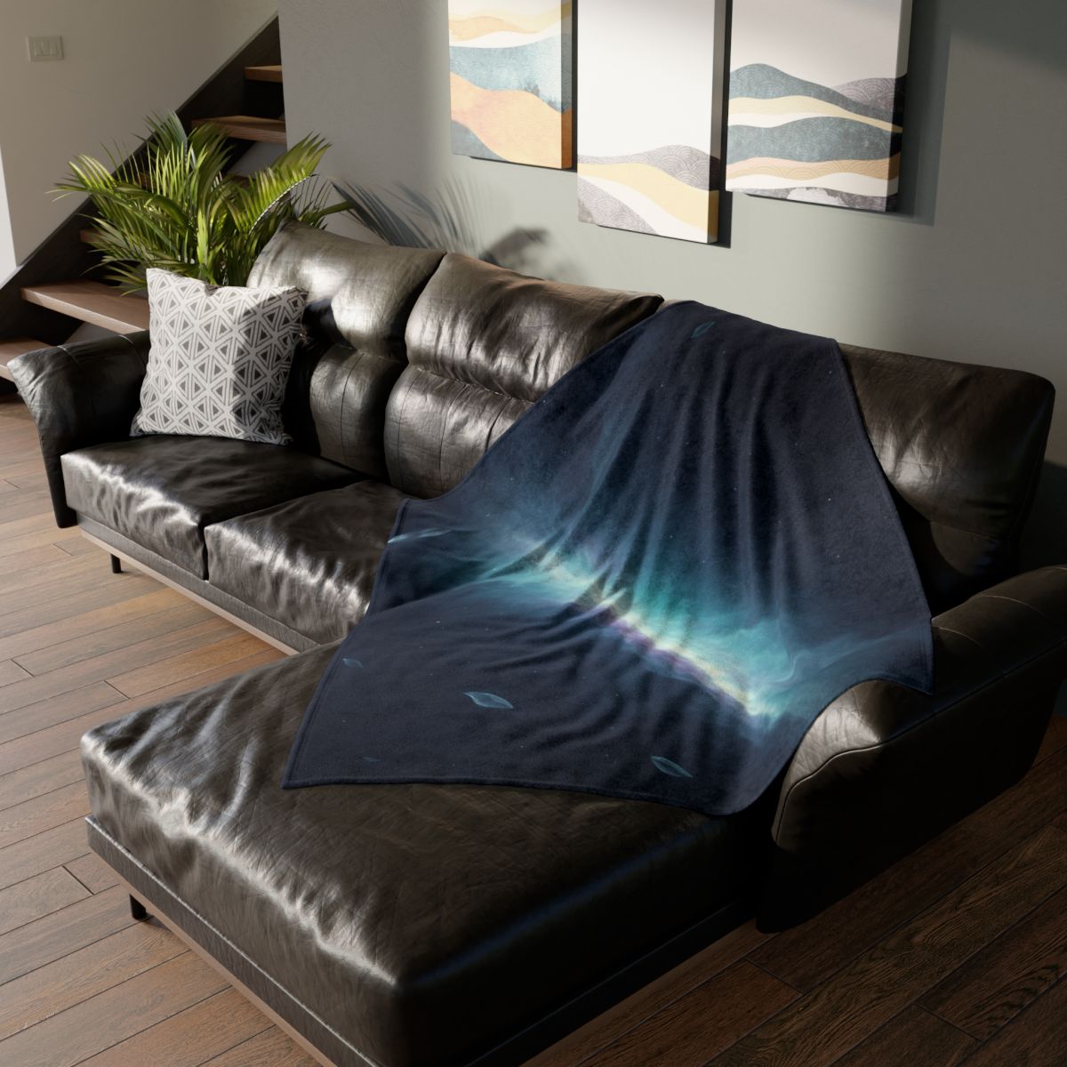 Luminous Rift Horizon custom blankets