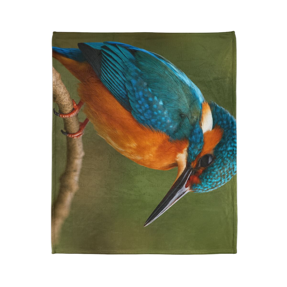 Emerald Flash Kingfisher unique gift blankets