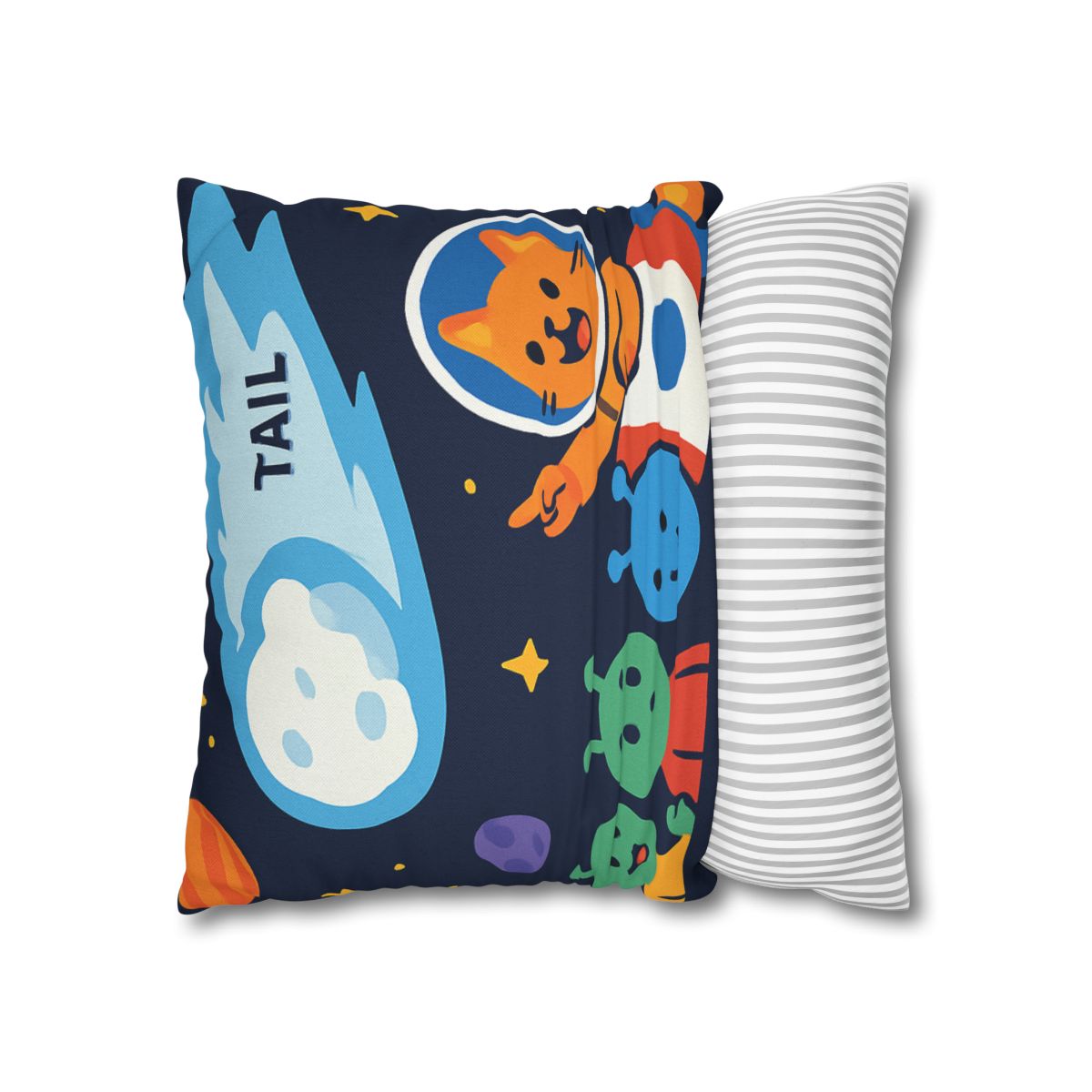 Comet Classroom With Captain Cat personalized pillow covers