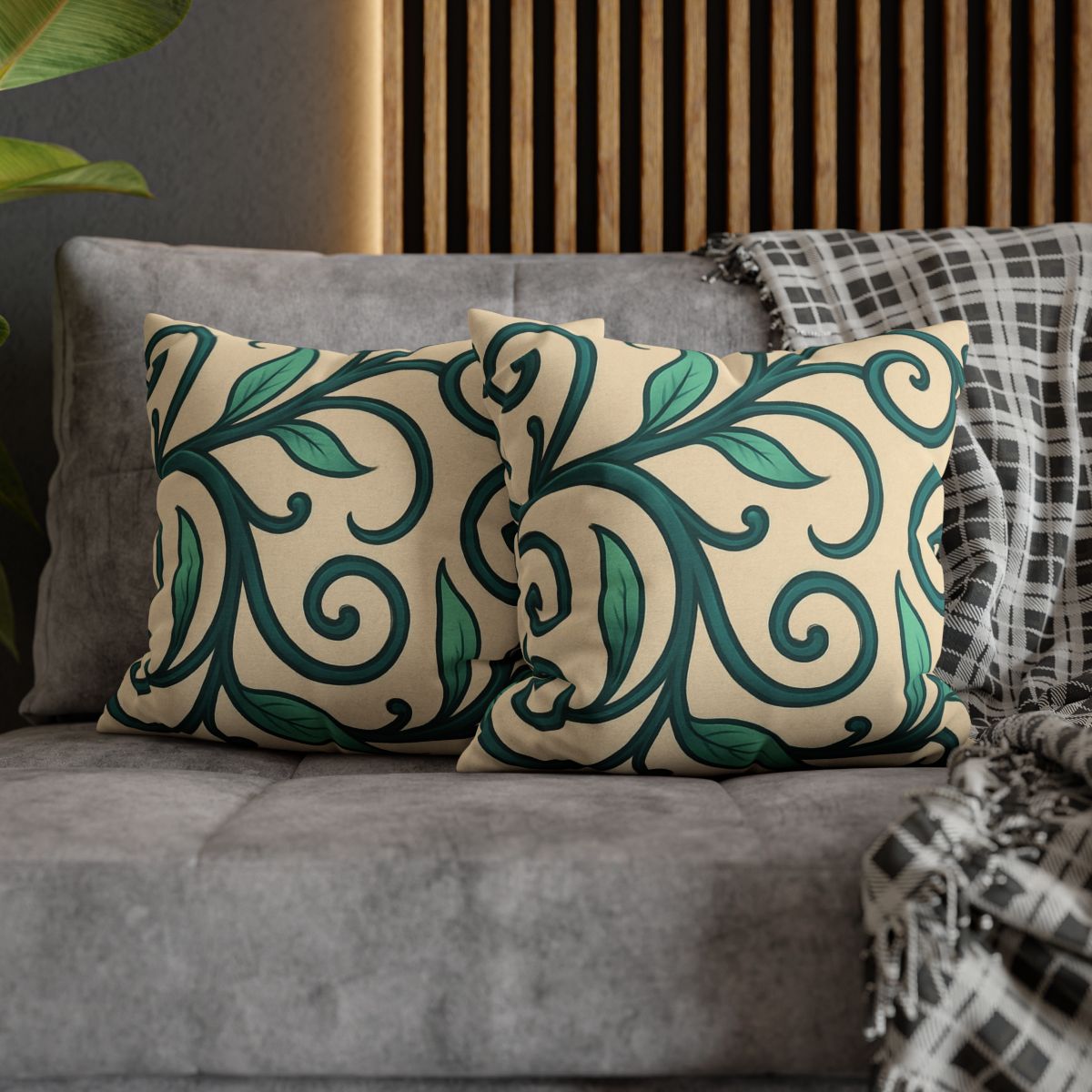 Curling Tendril Frieze custom pillow cases