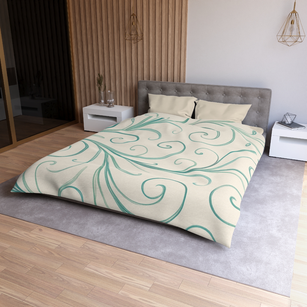Tendril Wave Filigree personalized bedding duvets