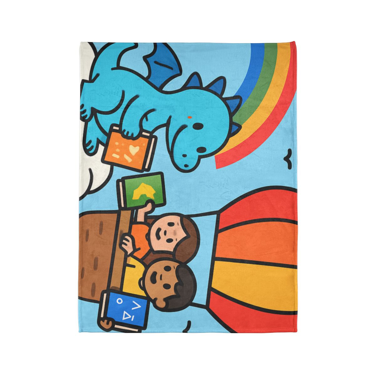 Cloud Library Run By A Gentle Dragon stylish throw blankets