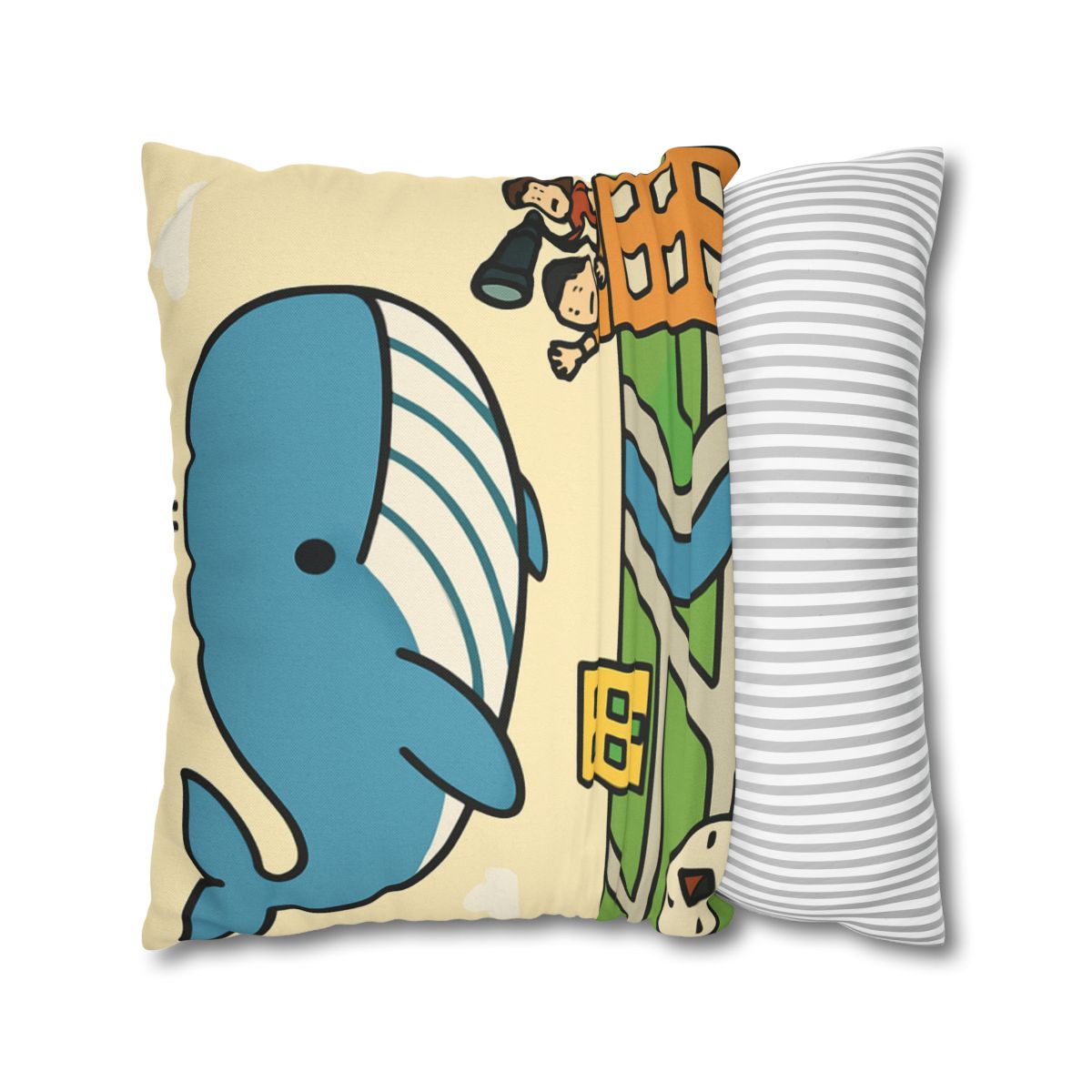 Sky Whale Over The Map City custom pillow cases