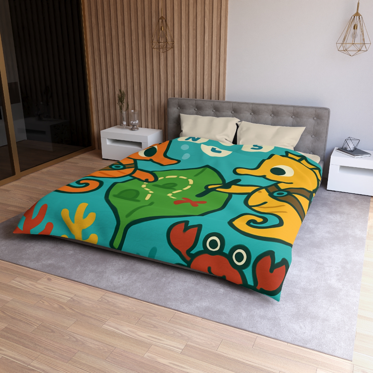 Underwater Map Makers The Seahorse Scouts personalized bedding duvets
