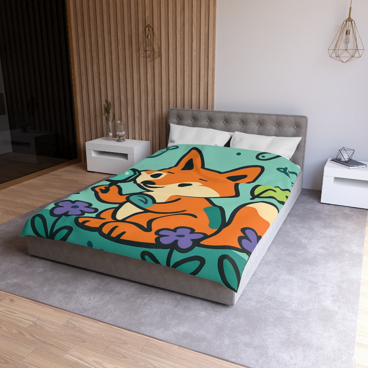 Galaxy Garden Fox trendy bedroom duvets