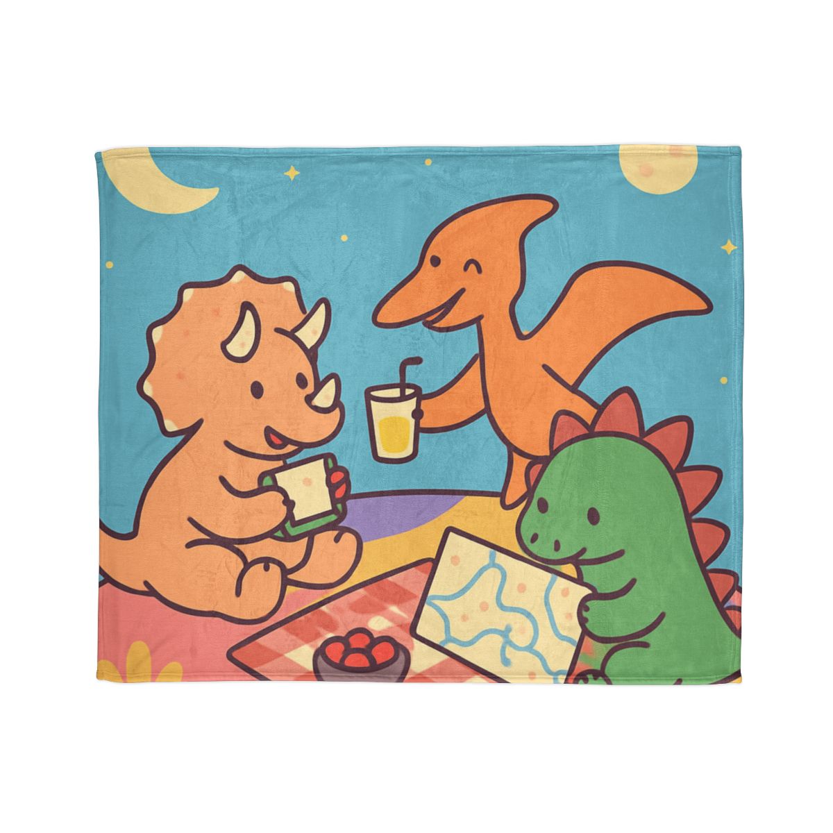 Planet Picnic With Dinosaurs unique gift blankets