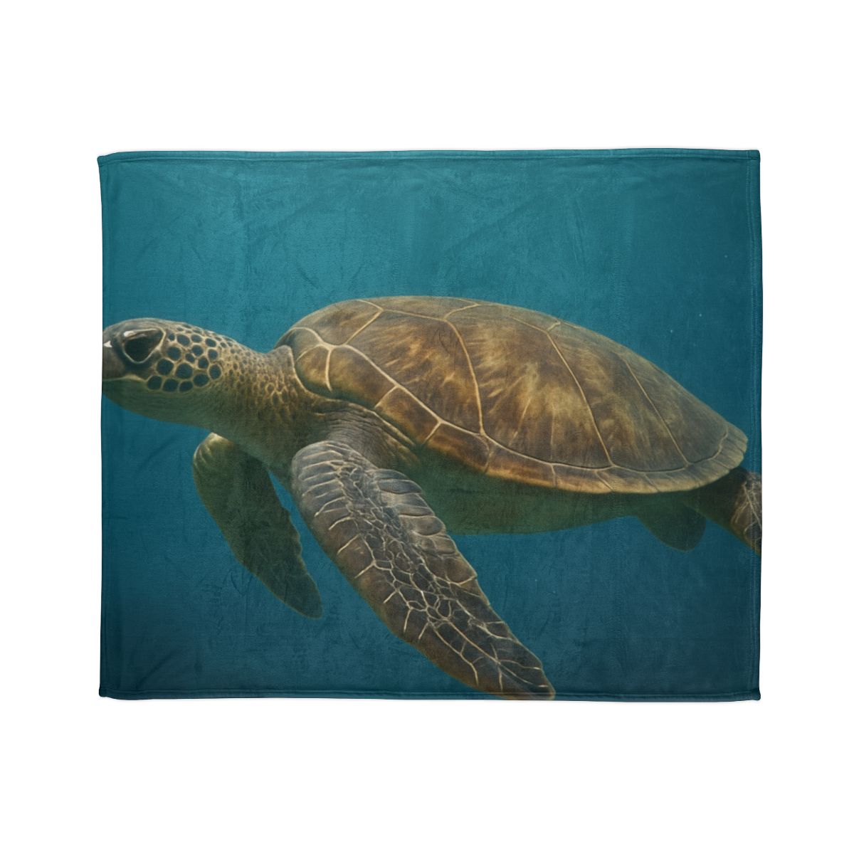 Emerald Drift Green Sea Turtle unique gift blankets