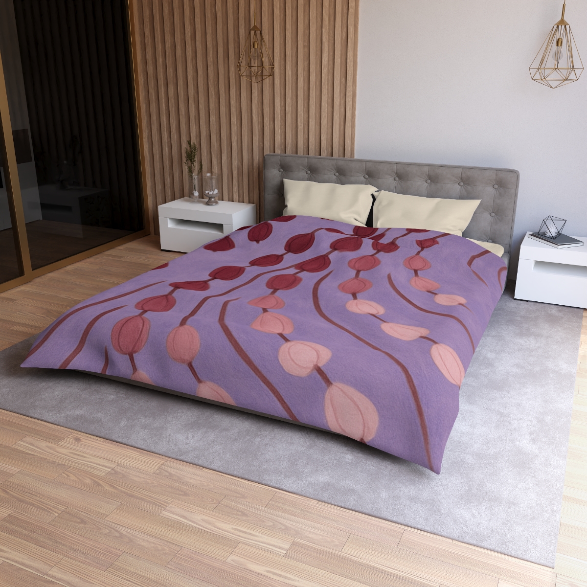 Spiral Bud Cascade personalized bedding duvets