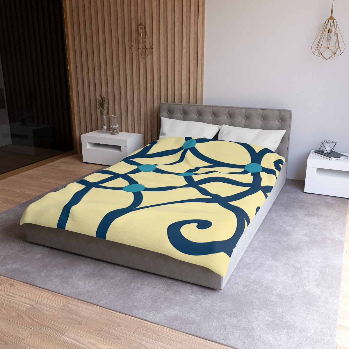 Tendril Ribbon Network unique patterned duvets