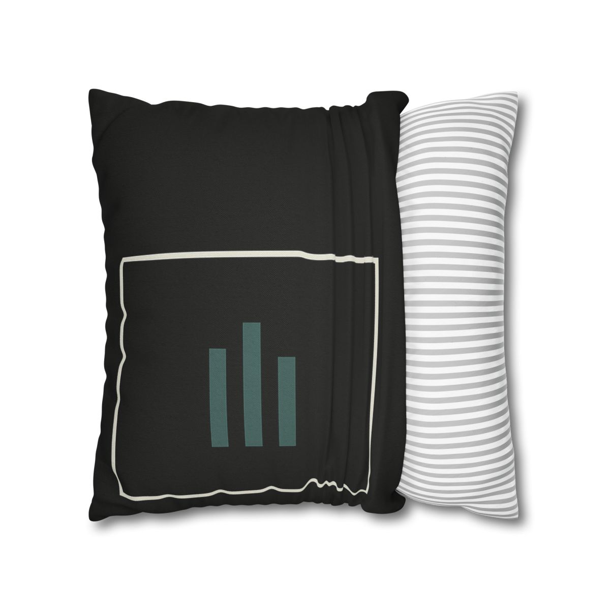 Stacked Frame And Three Bar Signal comfortable bedding pillow covers