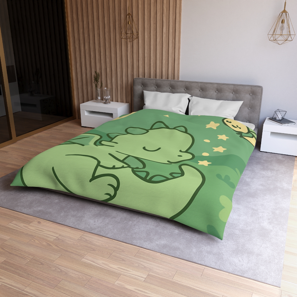 Moonlight Meadow Dragon personalized bedding duvets