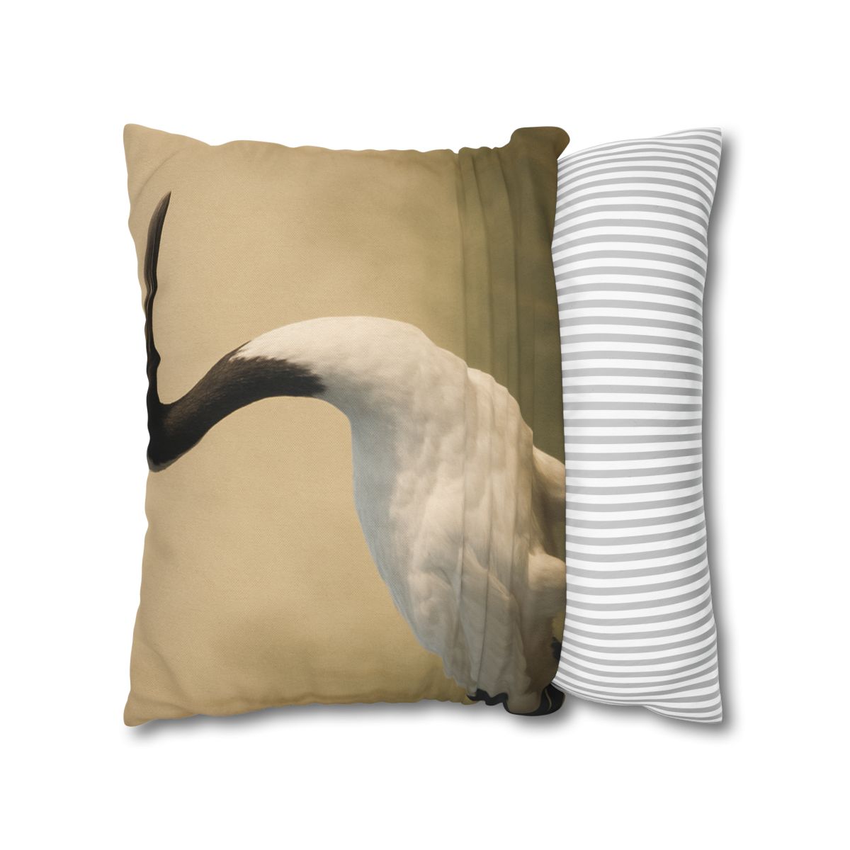 Quiet Halo Red Crowned Crane custom pillow cases