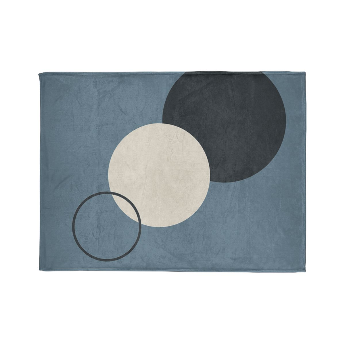 Staggered Circle Trio designer printed blankets