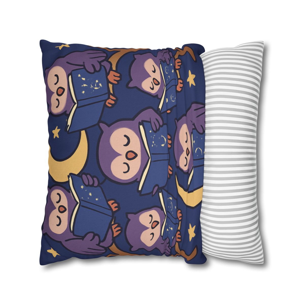 Moonlight Library Of Wise Owls comfortable bedding pillow covers