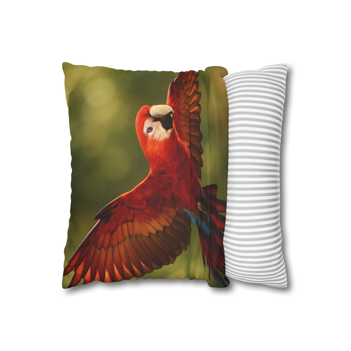 Scarlet Arc Macaw In Flight trendy patterned pillow cases