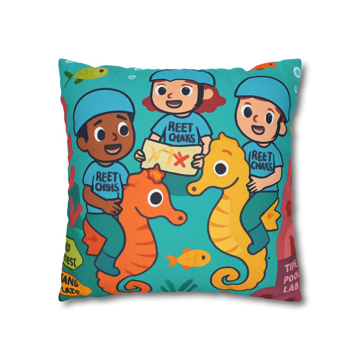 Coral City Map Of The Friendly Reef Rangers comfortable bedding pillow covers