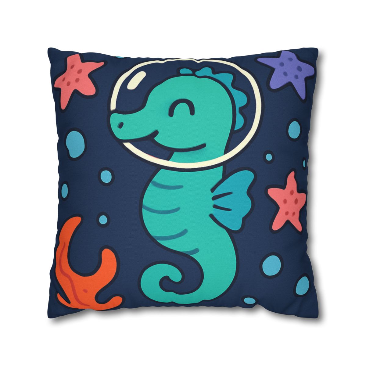 Starlight Seahorse Explorer designer print pillow cases