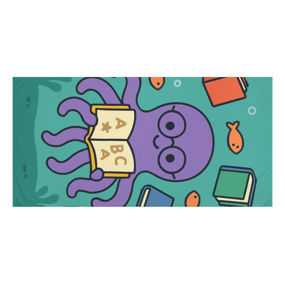 Nebula Library Octopus personalized bath towels