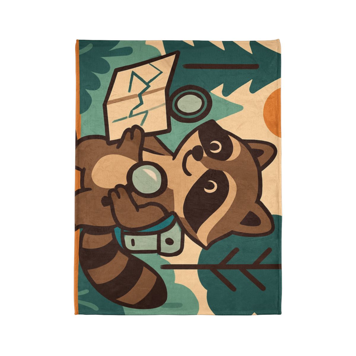 Robot Ranger Raccoon personalized cozy blankets