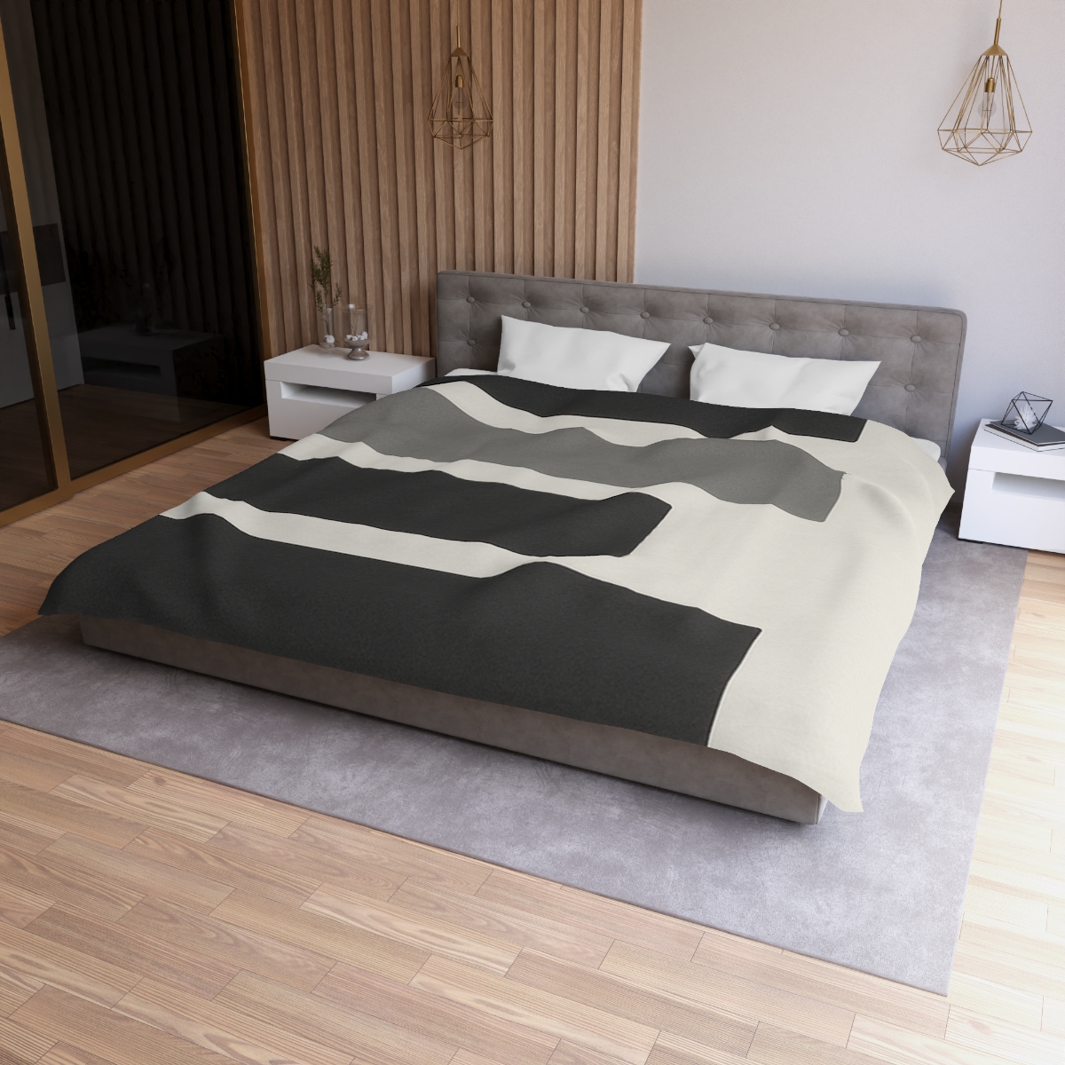 Stacked Bars With Open Gap unique patterned duvets