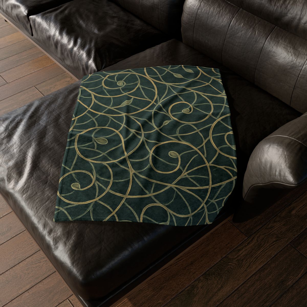 Tendril Lace Network soft fleece blankets