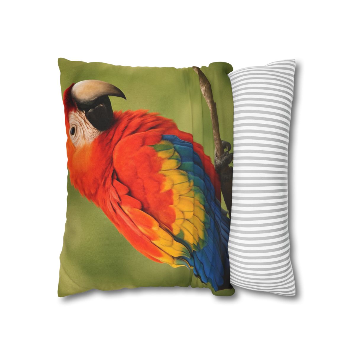 Crimson Cascade Scarlet Macaw designer print pillow cases