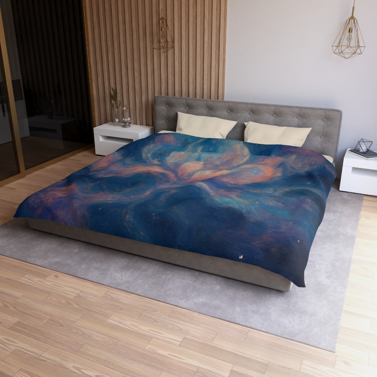 Velvet Plasma Bloom Tapestry custom duvets