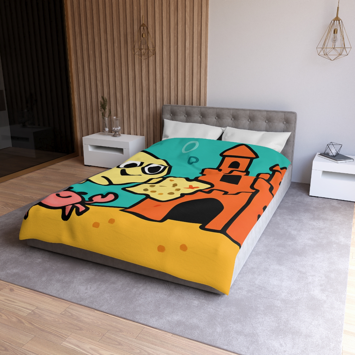 Coral Castle Map Of The Moonfish Kingdom designer printed duvets