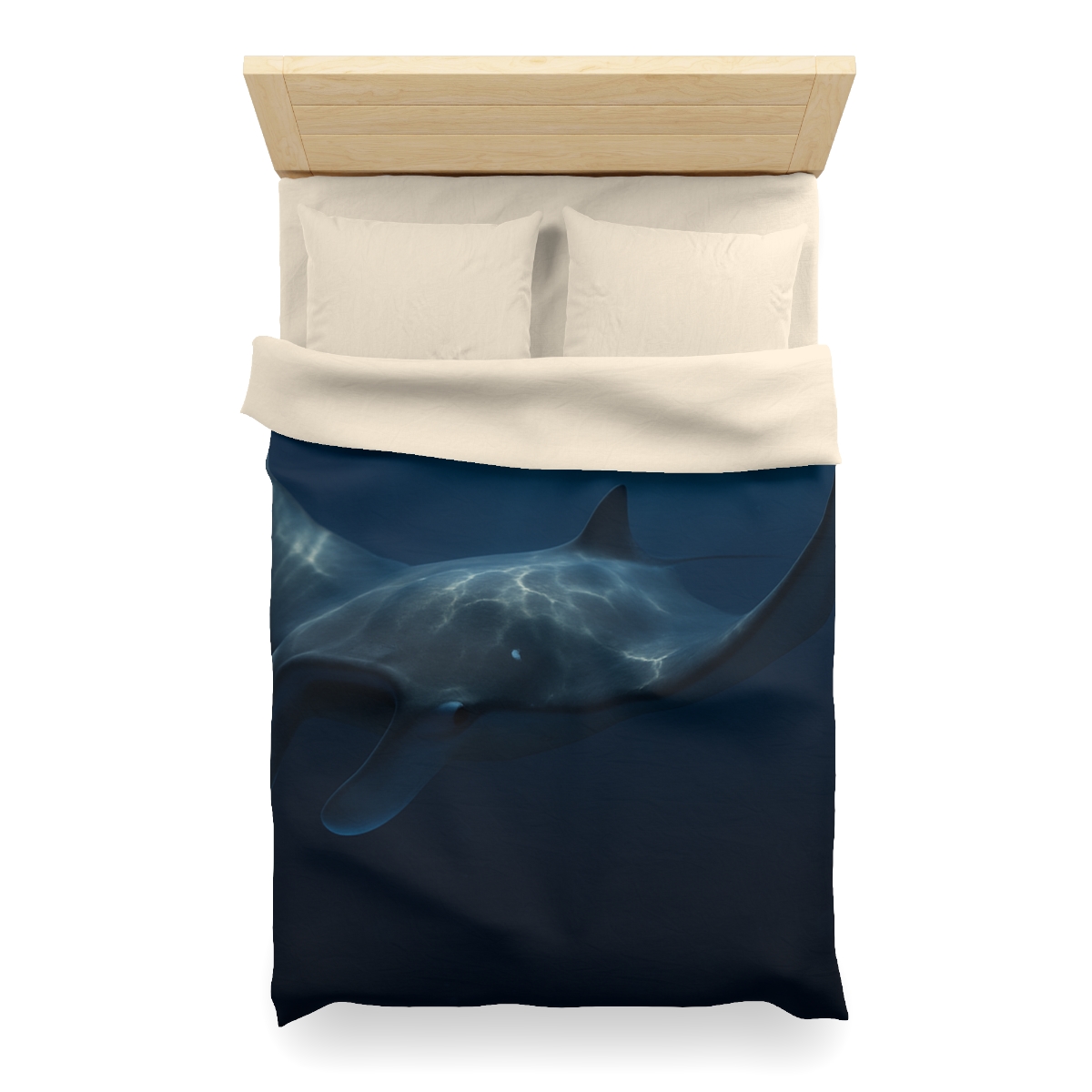 Moonlit Glide Manta Ray custom duvets