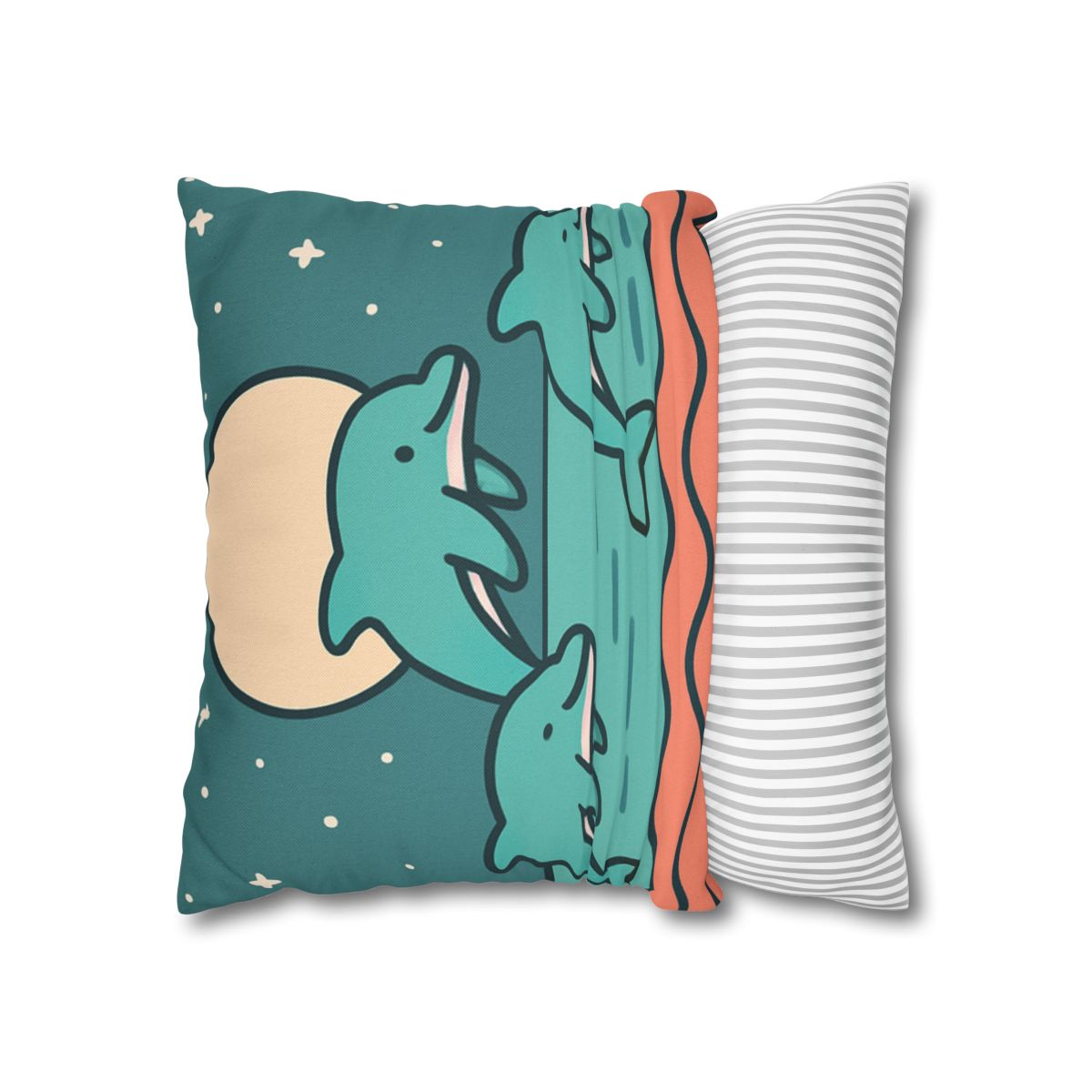 Moonlight Dolphin Parade trendy patterned pillow cases