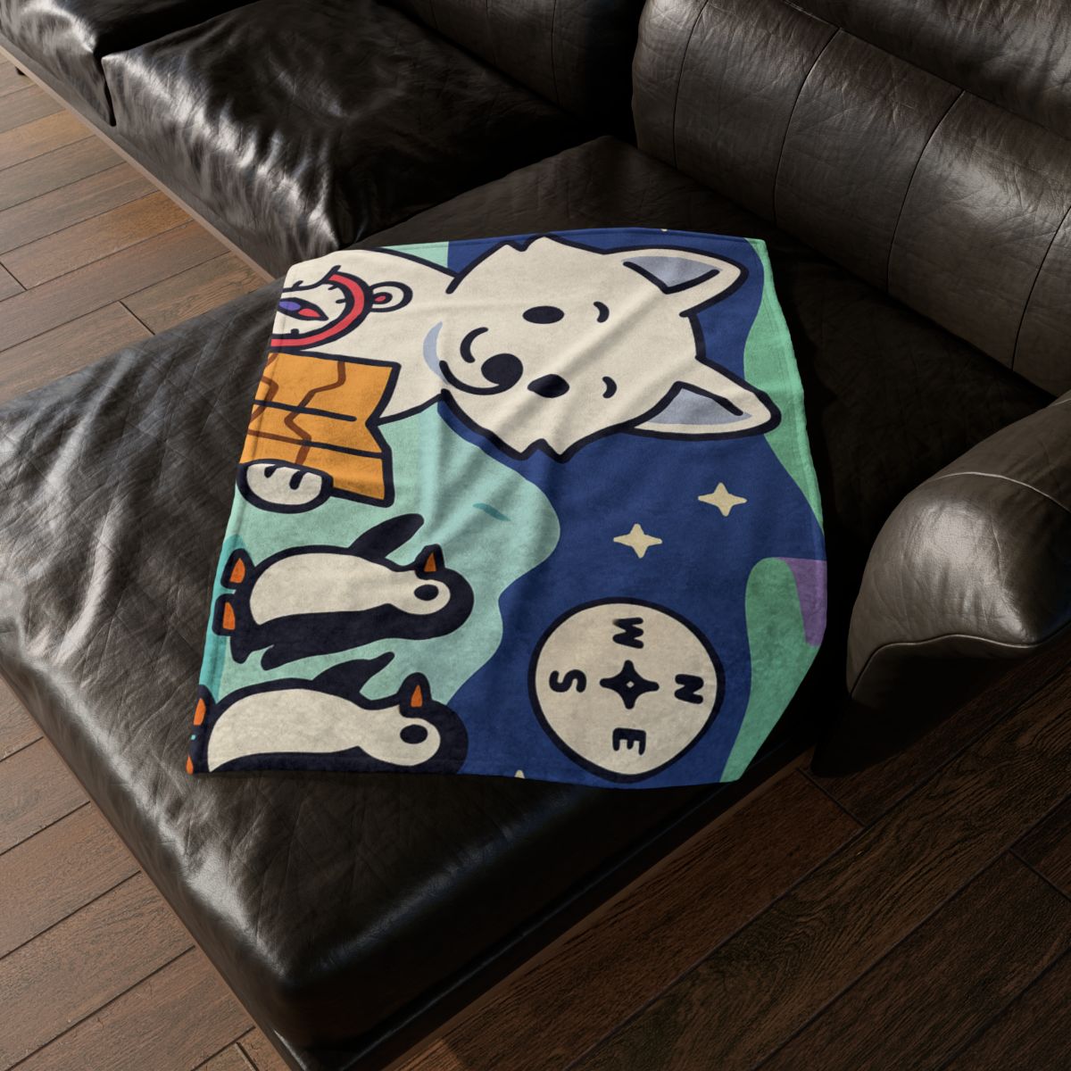 Aurora Fox And The Magnetic Map unique gift blankets