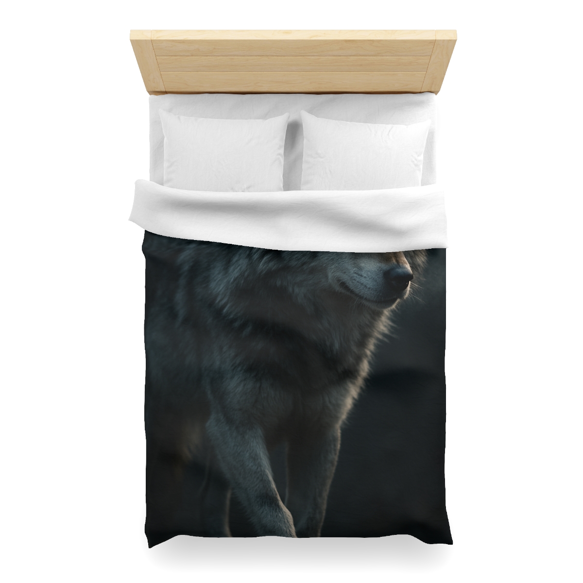 Moonlit Sentinel Gray Wolf trendy bedroom duvets