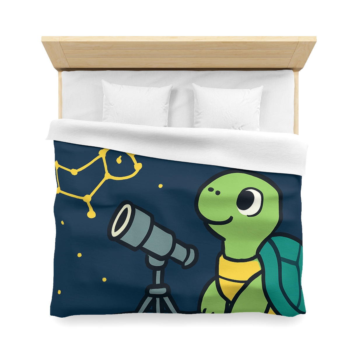 Stargazing Space Turtle stylish duvet covers
