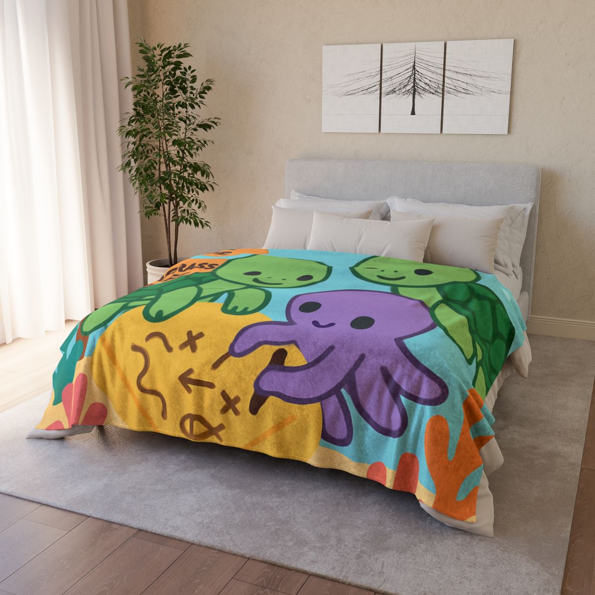 Coral Reef Map Makers unique gift blanketscustom blankets