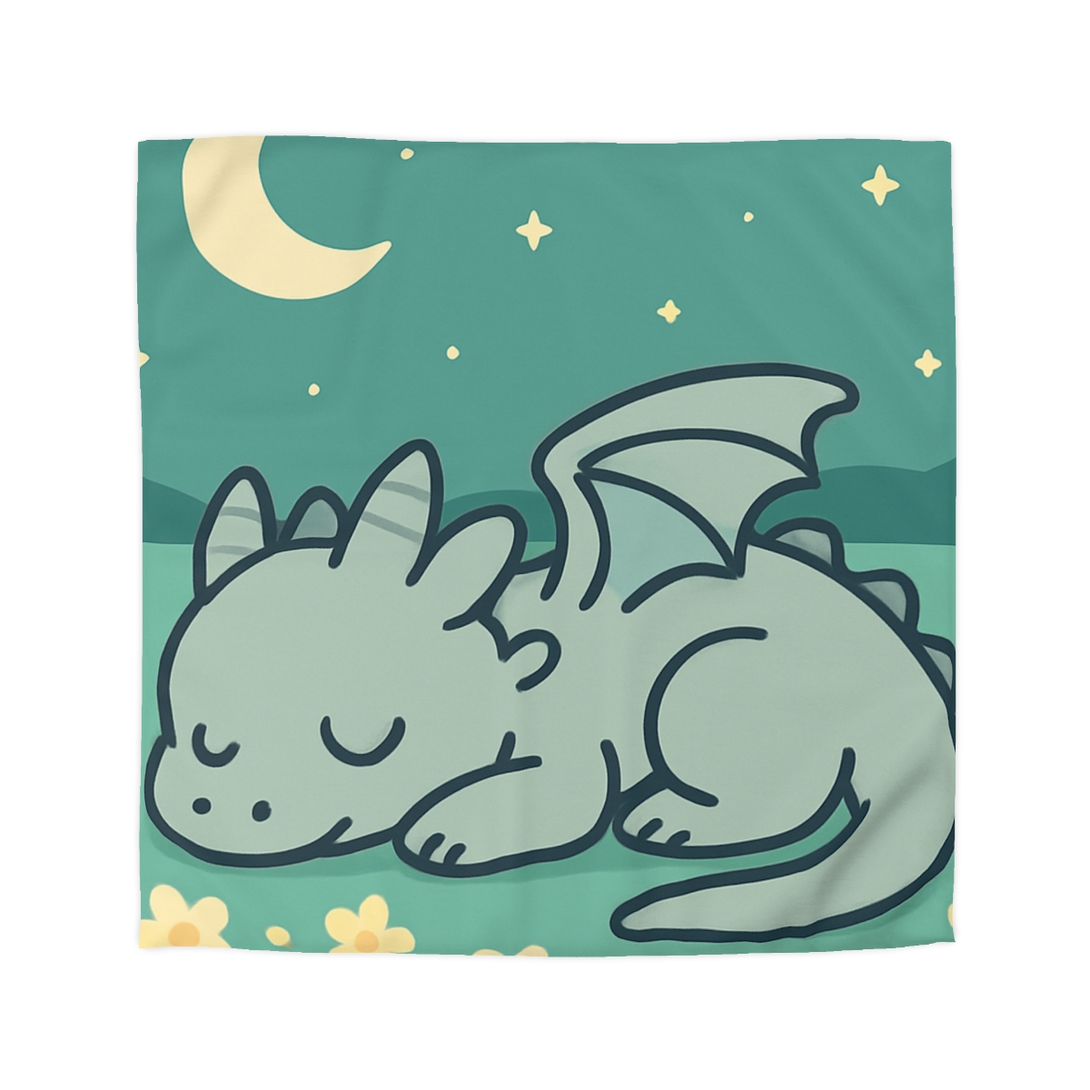 Moonlight Meadow Dragon stylish duvet covers