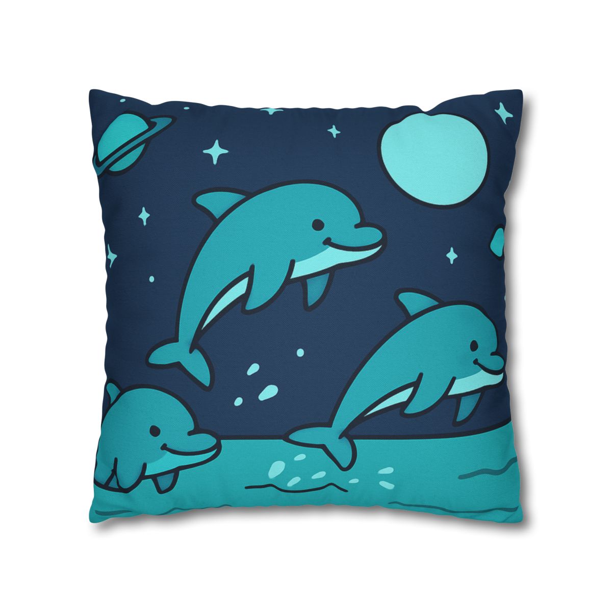 Starlight Sea And The Cosmic Dolphins custom pillow cases