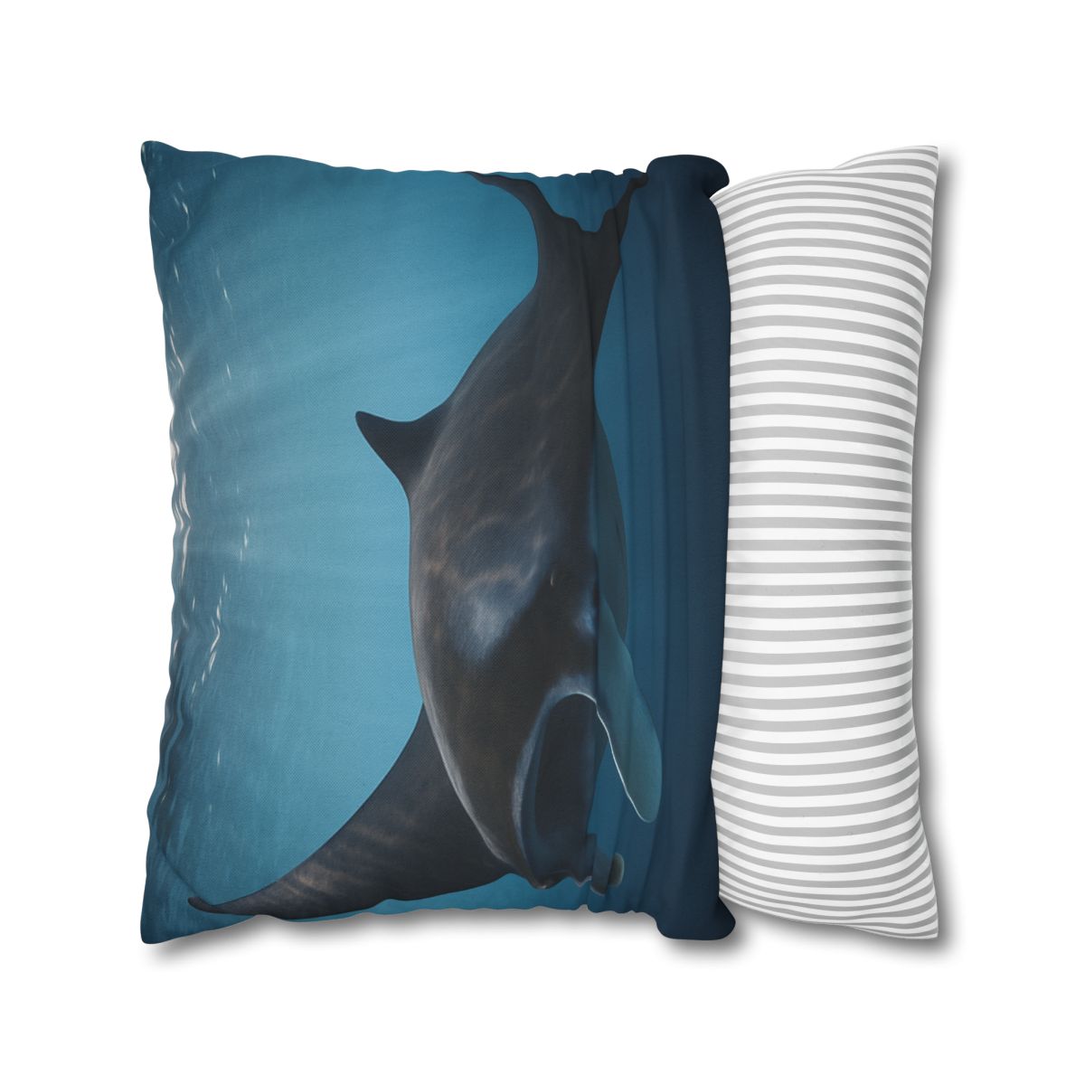 Sunlit Drift Manta Ray stylish decorative pillowcases