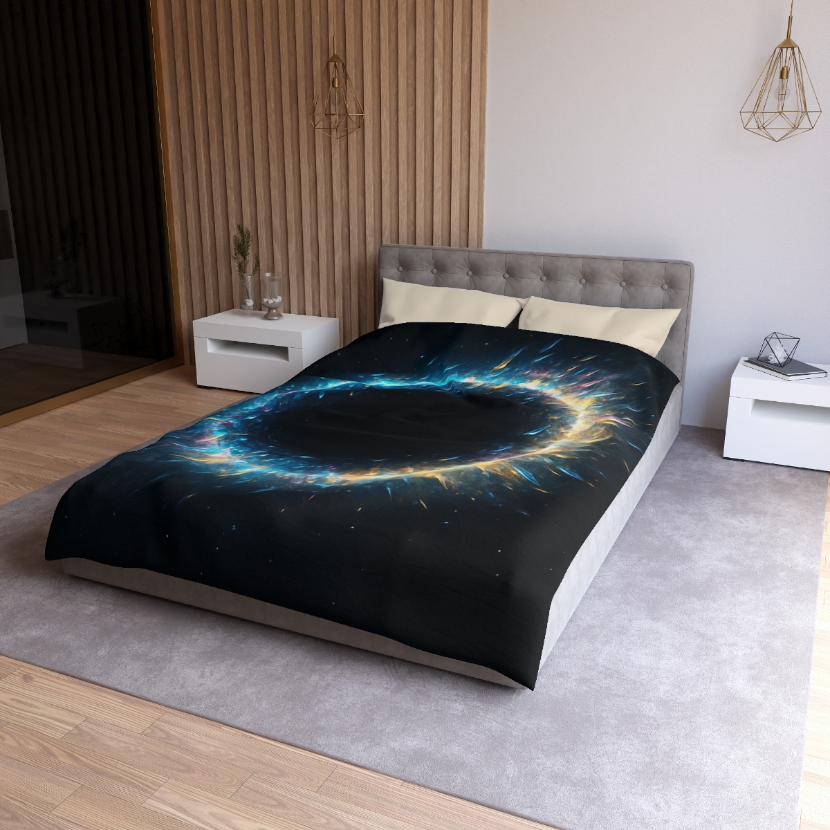 Prismatic Singularity Halo duvets for gifts