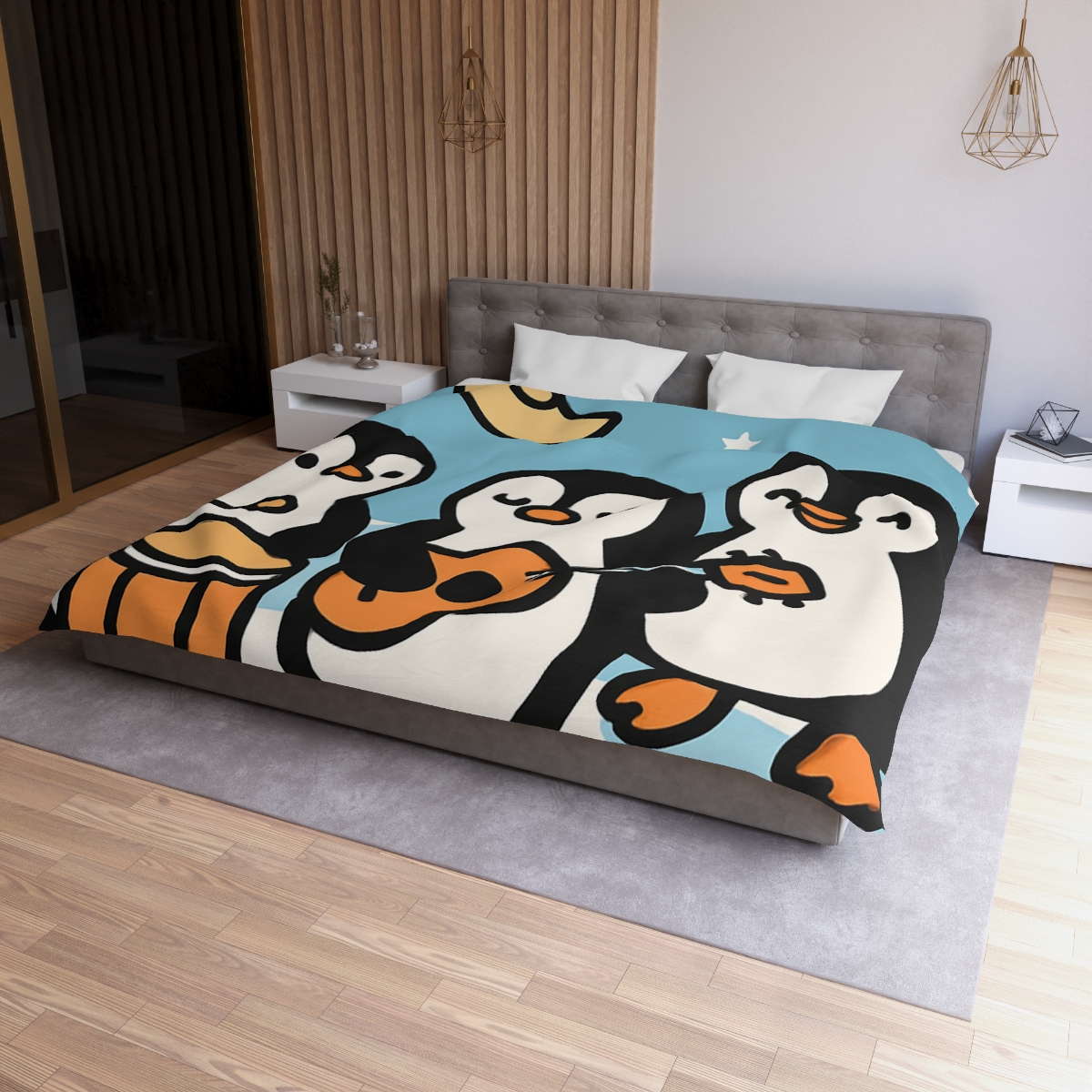 Moonlit Penguin Band unique patterned duvets