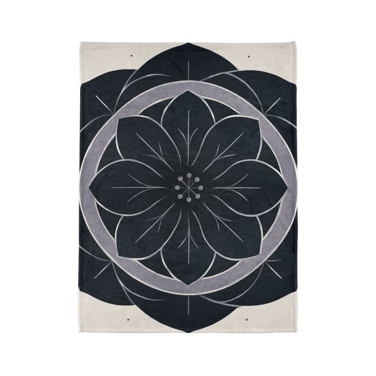 Petal Orbit Rosette personalized cozy blankets