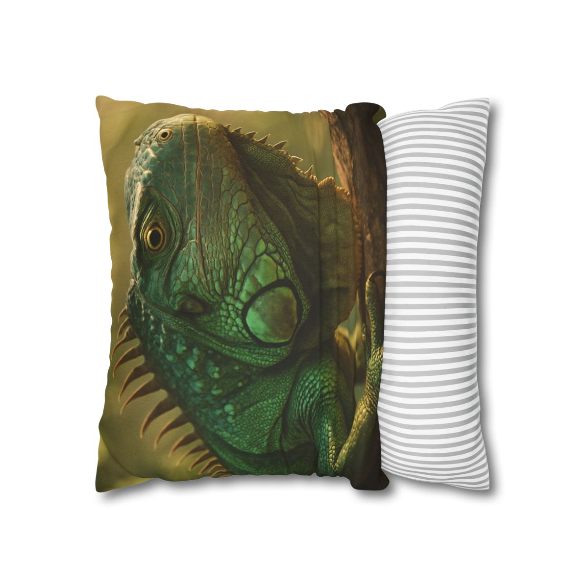 Sunlit Armor Green Iguana personalized pillow covers