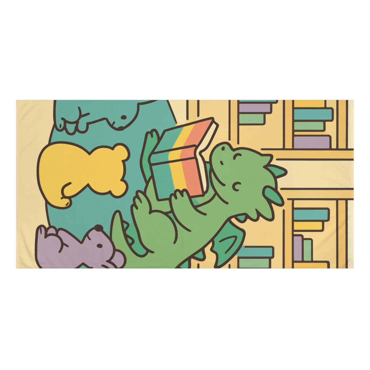 Library Dragon Reading Circle decorative home towels