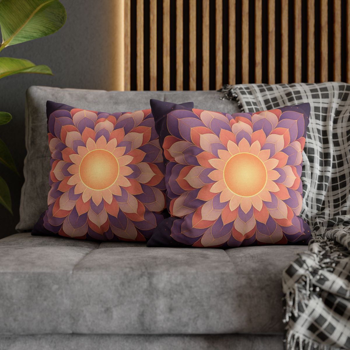 Petal Halo Mandala Drift unique gift pillow cases