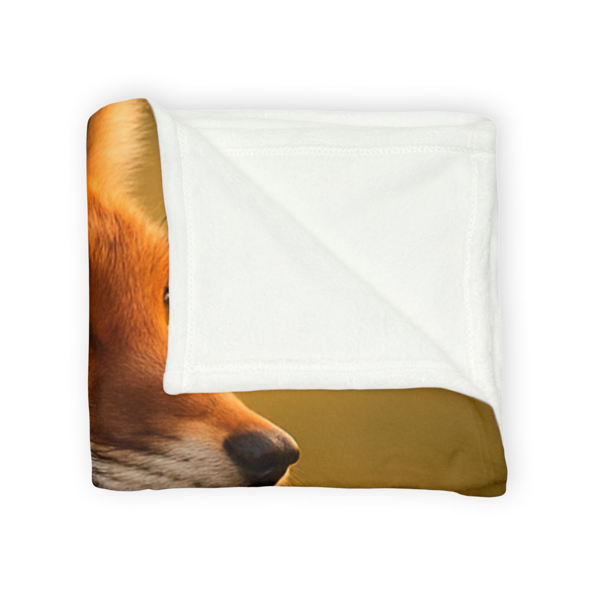 Crimson Whisper Red Fox personalized cozy blankets