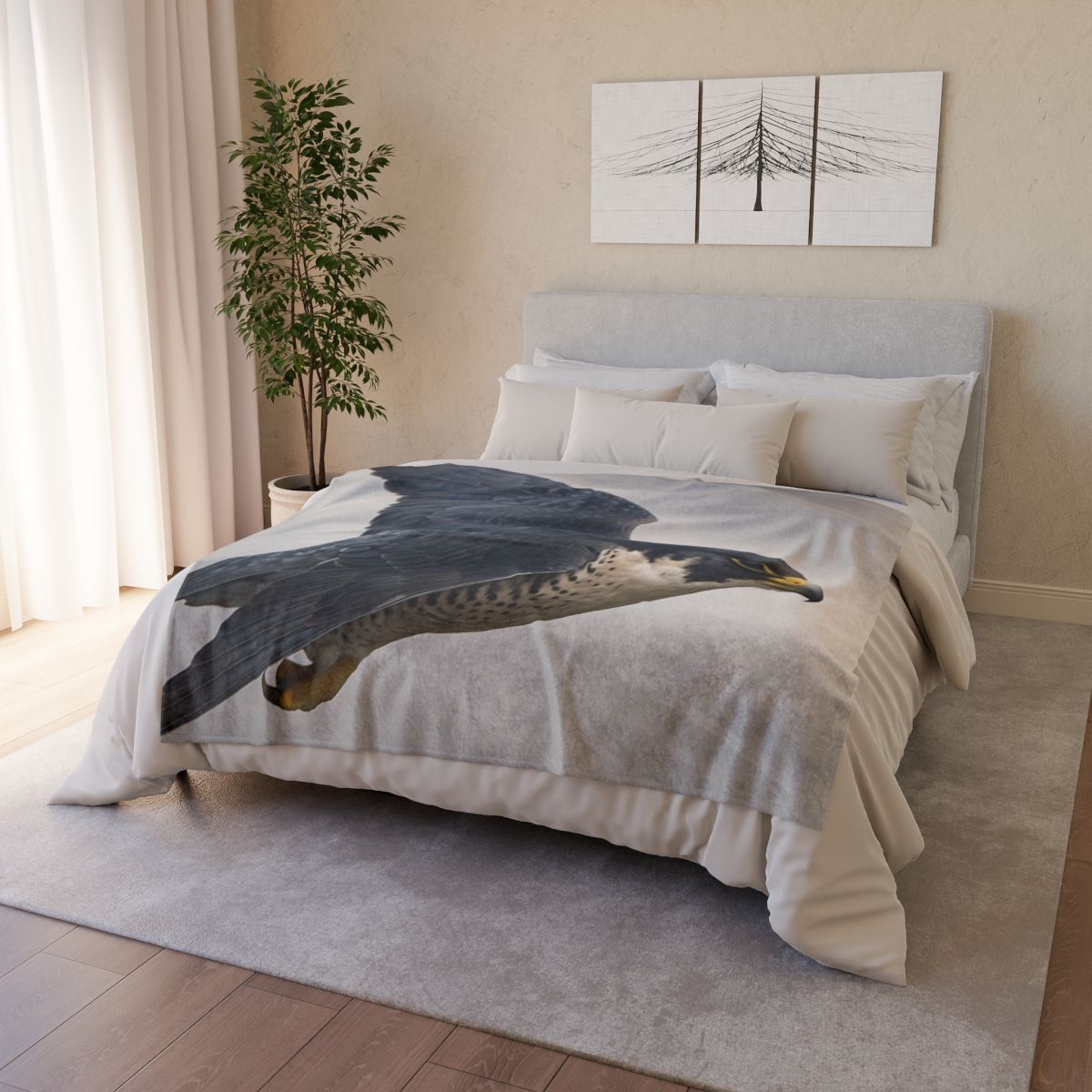 Stormglide Peregrine Falcon unique gift blanketscustom blankets