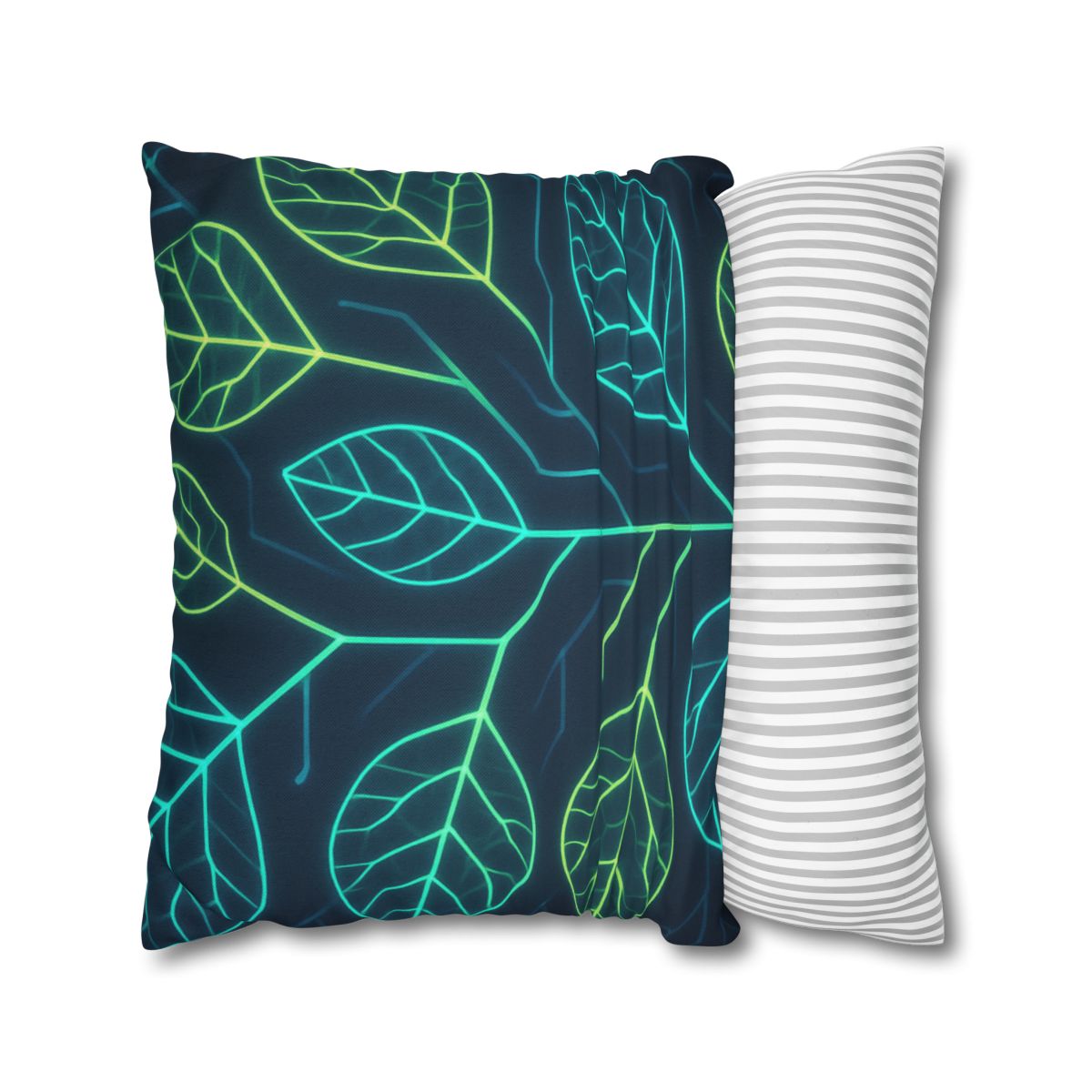 Leaf Vein Circuit Flow designer print pillow cases