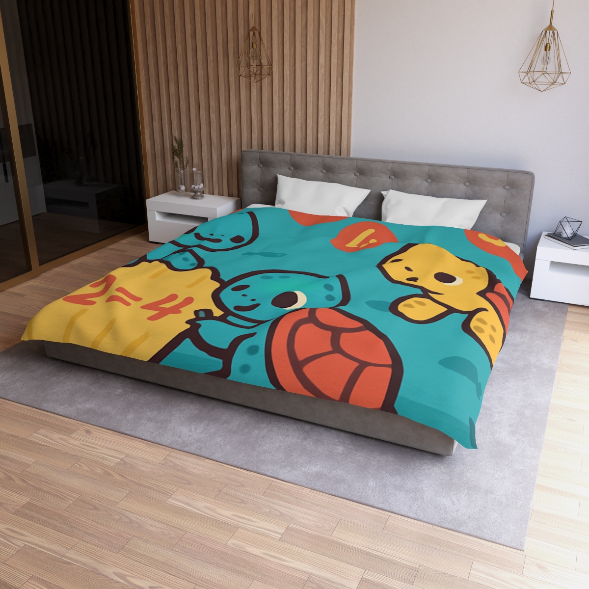 Coral Reef Math Turtles duvets for gifts